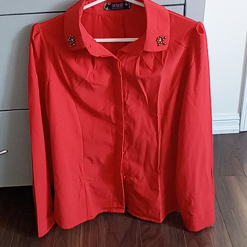 Red blouse